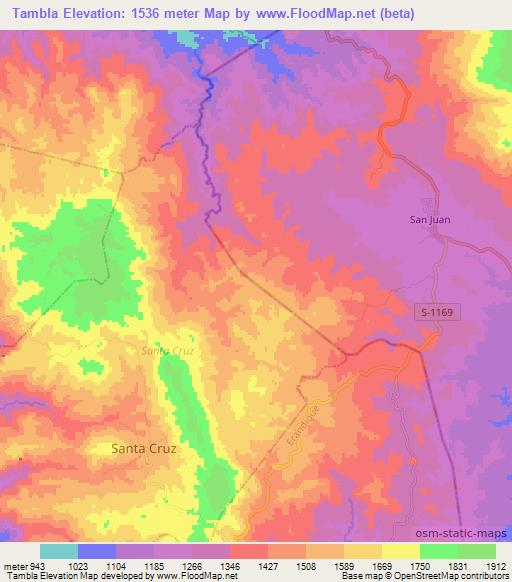 Tambla,Honduras Elevation Map