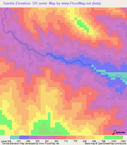 Tambla,Honduras Elevation Map