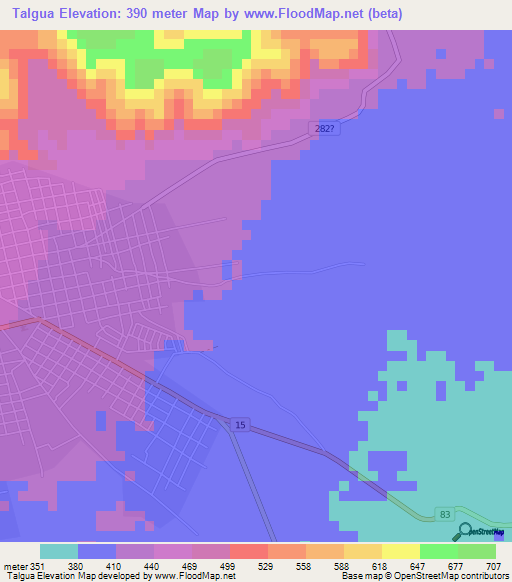 Talgua,Honduras Elevation Map