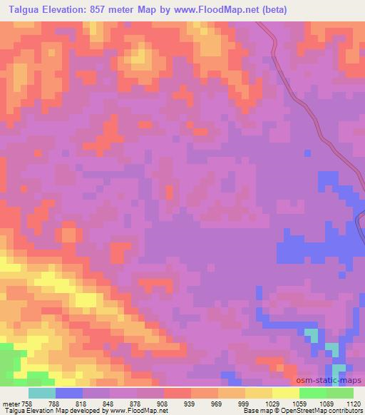 Talgua,Honduras Elevation Map