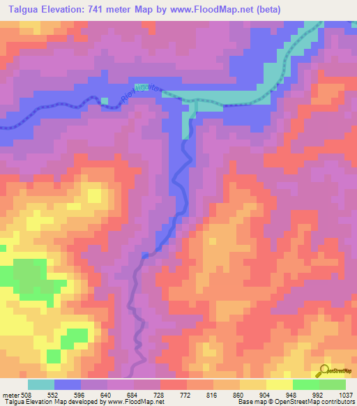 Talgua,Honduras Elevation Map