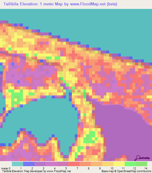 Tailibila,Honduras Elevation Map