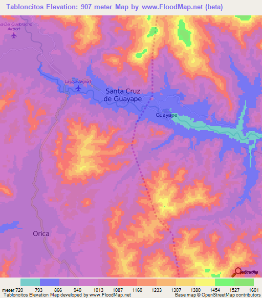 Tabloncitos,Honduras Elevation Map