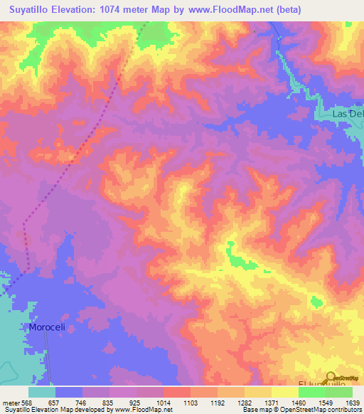 Suyatillo,Honduras Elevation Map
