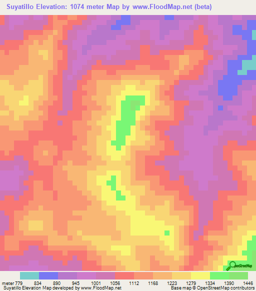 Suyatillo,Honduras Elevation Map