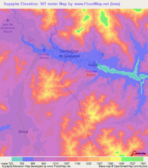 Suyapita,Honduras Elevation Map