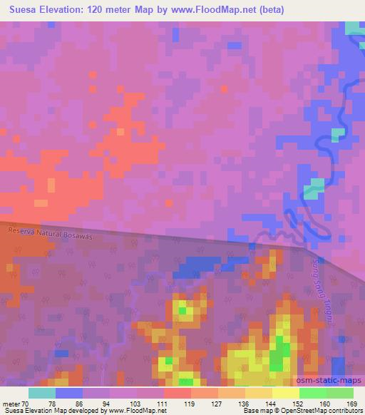 Suesa,Honduras Elevation Map