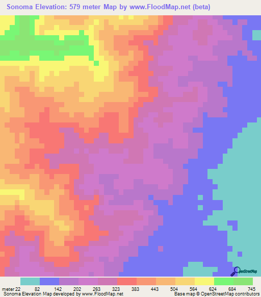 Sonoma,Honduras Elevation Map