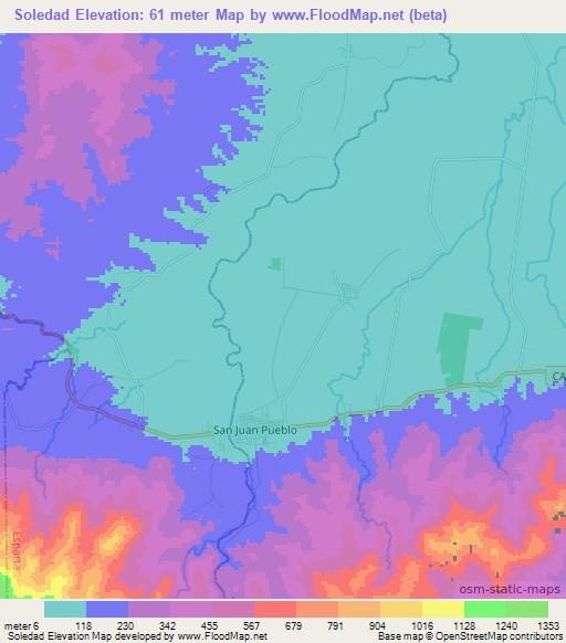 Soledad,Honduras Elevation Map