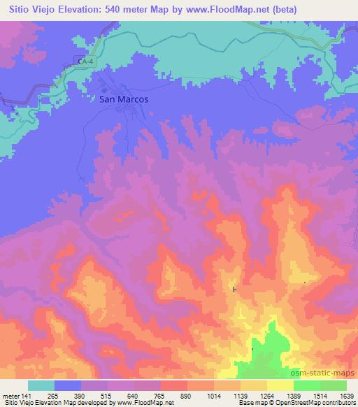 Sitio Viejo,Honduras Elevation Map