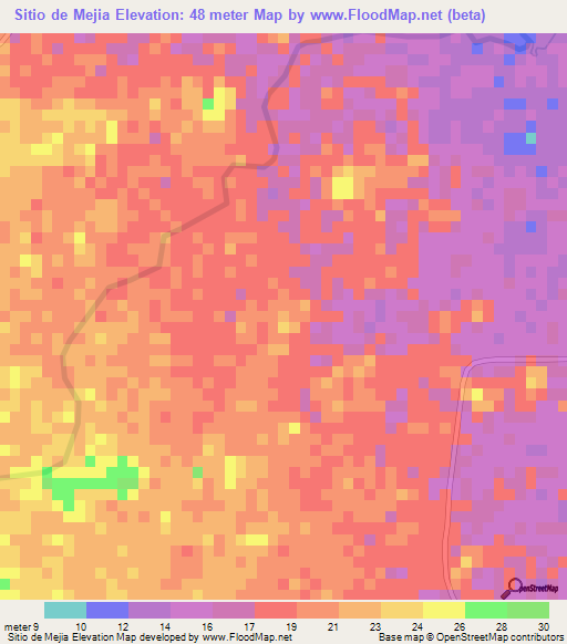 Sitio de Mejia,Honduras Elevation Map