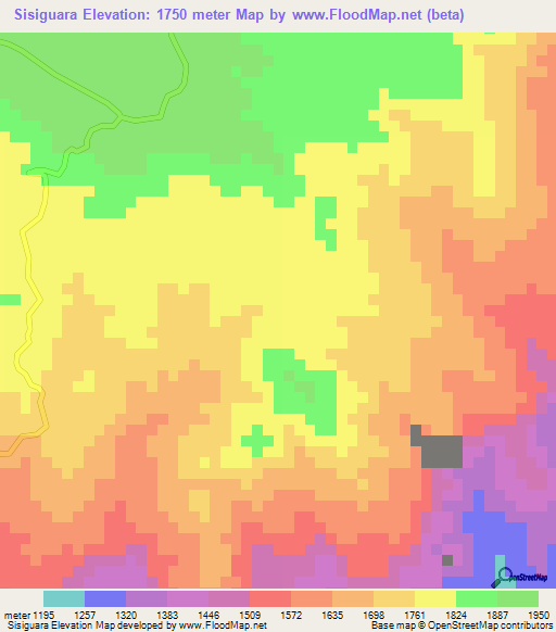 Sisiguara,Honduras Elevation Map