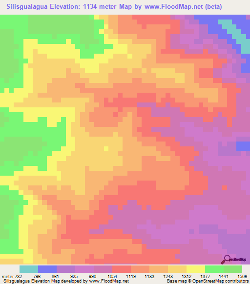 Silisgualagua,Honduras Elevation Map