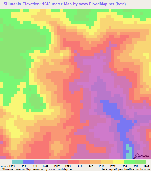 Silimania,Honduras Elevation Map