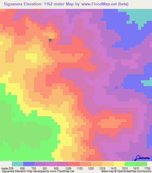Siguanera,Honduras Elevation Map
