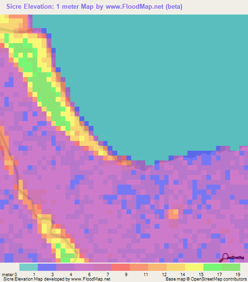 Sicre,Honduras Elevation Map