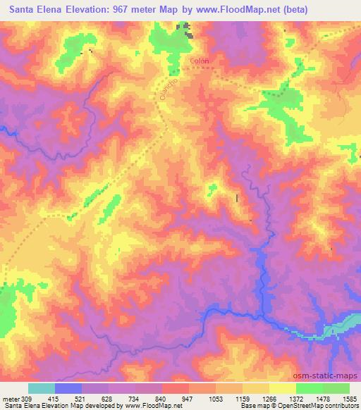 Santa Elena,Honduras Elevation Map