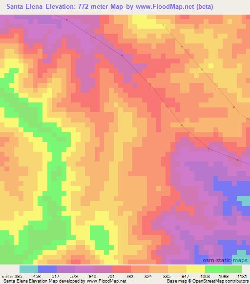 Santa Elena,Honduras Elevation Map