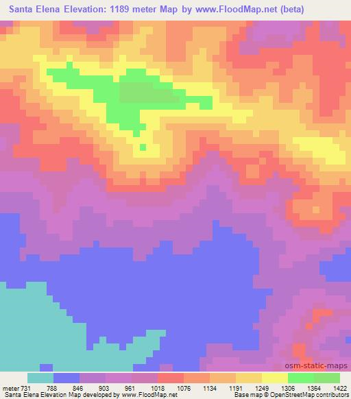 Santa Elena,Honduras Elevation Map