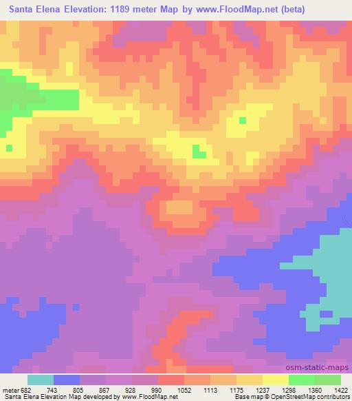 Santa Elena,Honduras Elevation Map