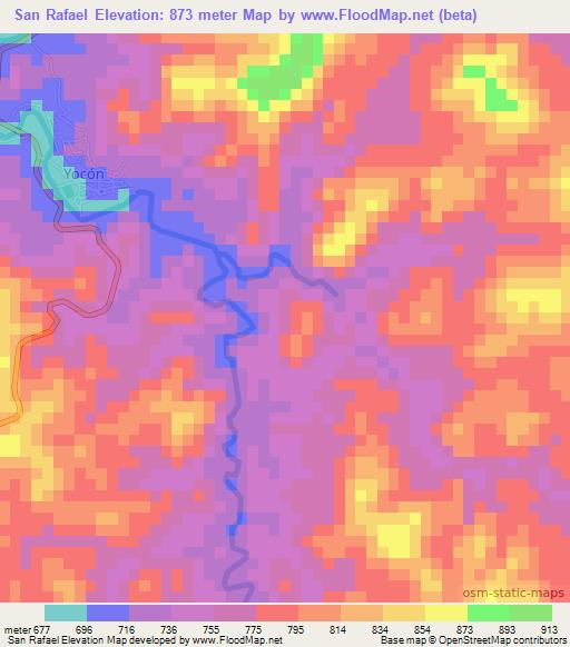 San Rafael,Honduras Elevation Map