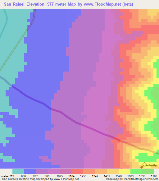 San Rafael,Honduras Elevation Map