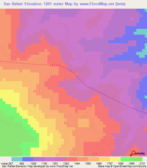 San Rafael,Honduras Elevation Map