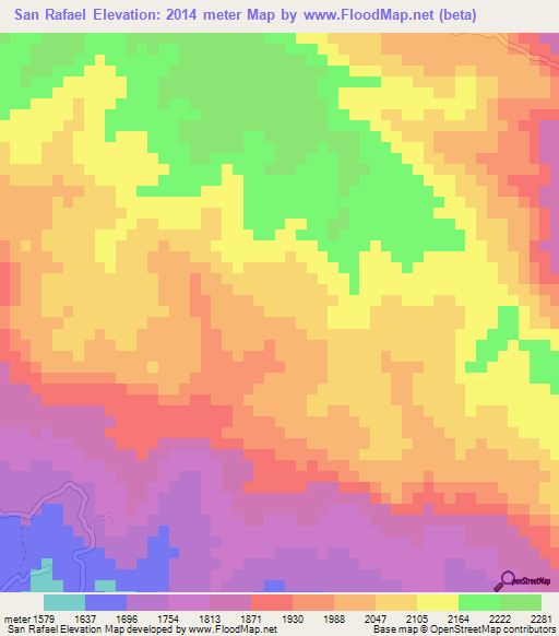 San Rafael,Honduras Elevation Map