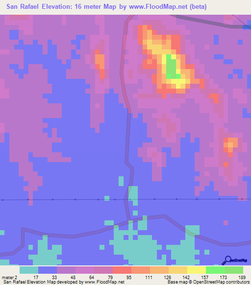 San Rafael,Honduras Elevation Map
