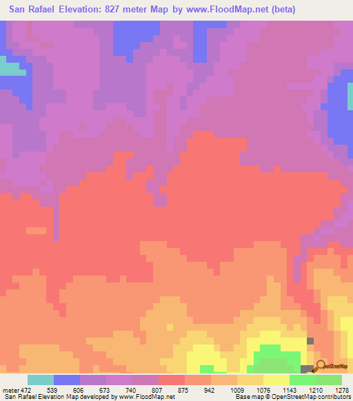 San Rafael,Honduras Elevation Map