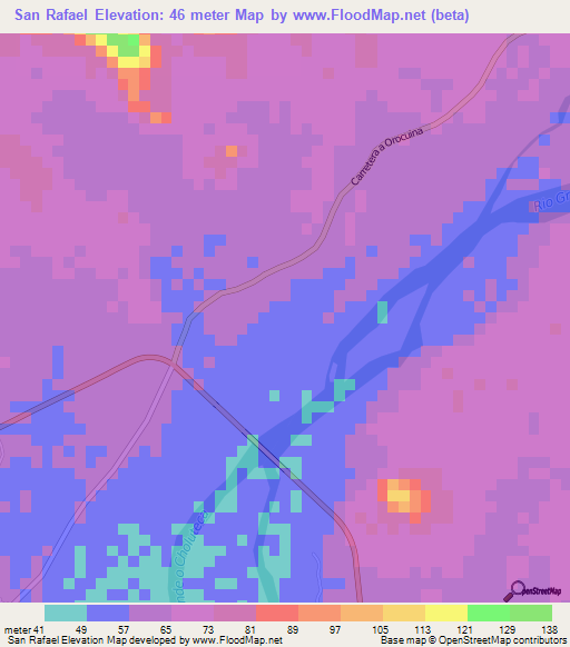 San Rafael,Honduras Elevation Map
