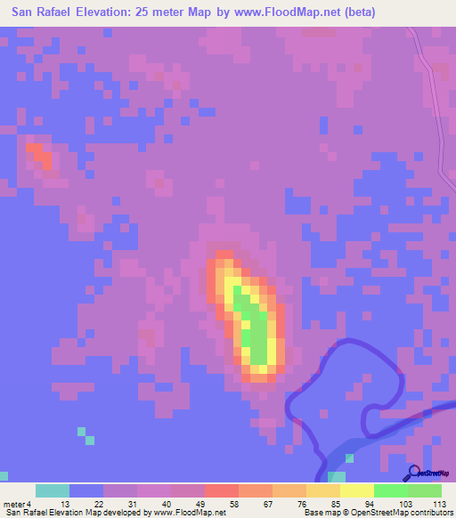 San Rafael,Honduras Elevation Map