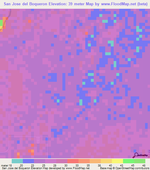 San Jose del Boqueron,Honduras Elevation Map