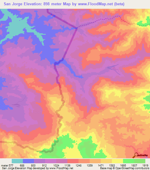 San Jorge,Honduras Elevation Map
