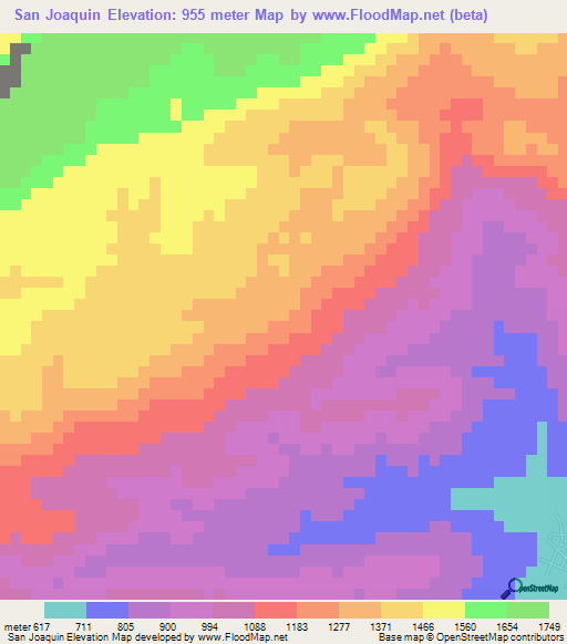San Joaquin,Honduras Elevation Map