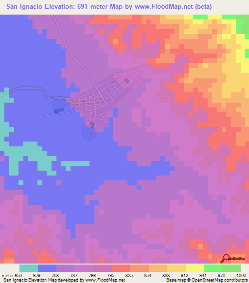 San Ignacio,Honduras Elevation Map