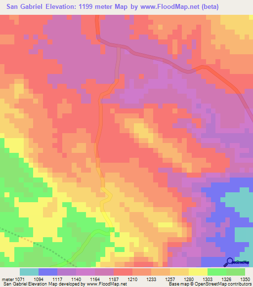 San Gabriel,Honduras Elevation Map