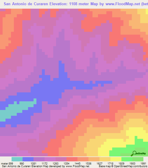San Antonio de Curaren,Honduras Elevation Map