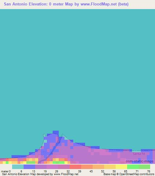 San Antonio,Honduras Elevation Map