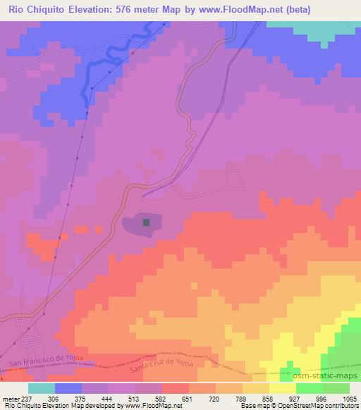 Rio Chiquito,Honduras Elevation Map