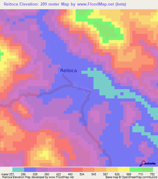 Reitoca,Honduras Elevation Map