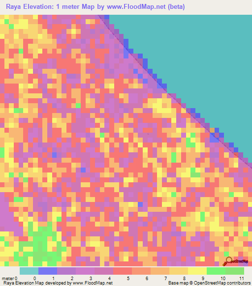 Raya,Honduras Elevation Map