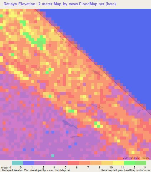 Ratlaya,Honduras Elevation Map
