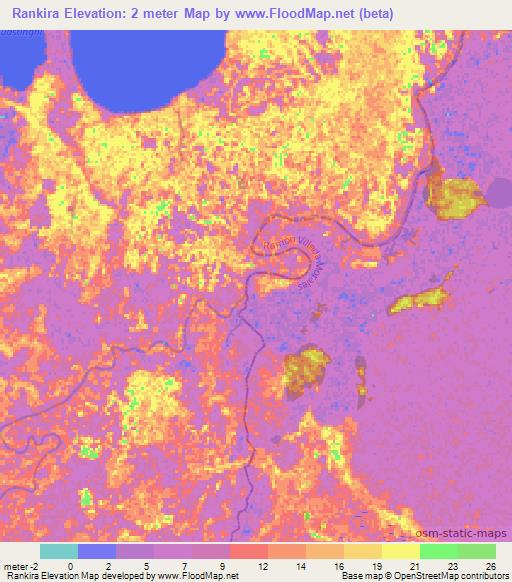Rankira,Honduras Elevation Map