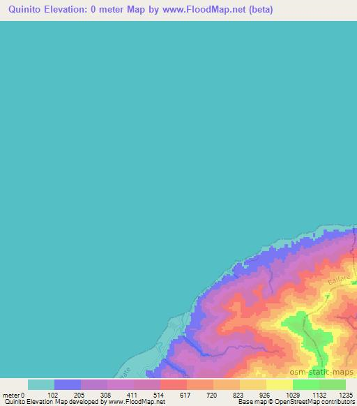 Quinito,Honduras Elevation Map