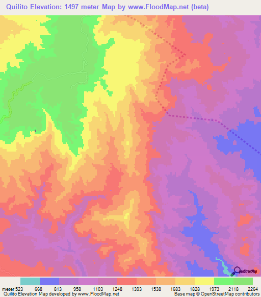 Quilito,Honduras Elevation Map