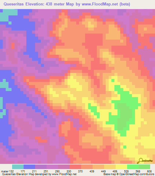 Queseritas,Honduras Elevation Map