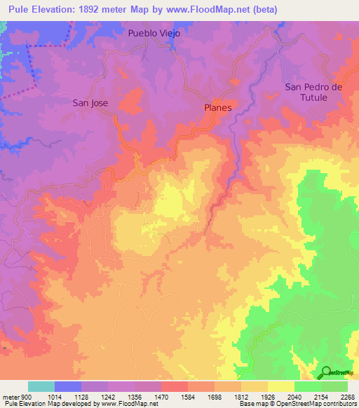 Pule,Honduras Elevation Map