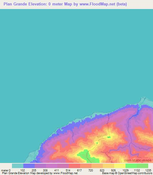 Plan Grande,Honduras Elevation Map