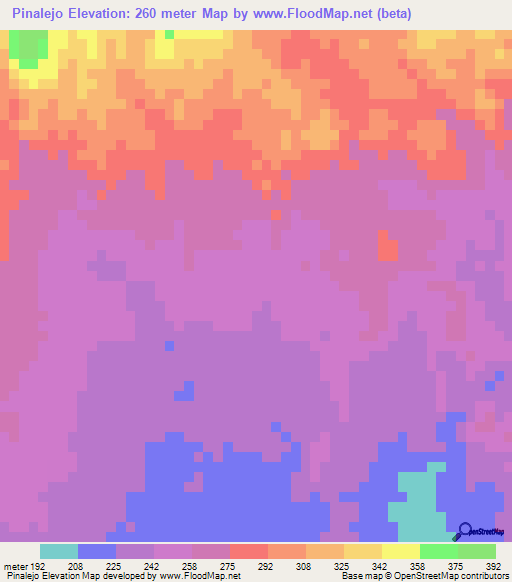 Pinalejo,Honduras Elevation Map